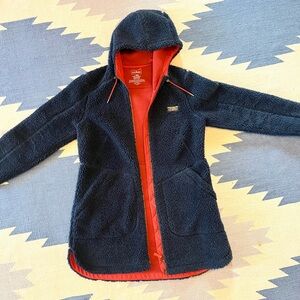 LL Bean Womensnfleece long coat size L